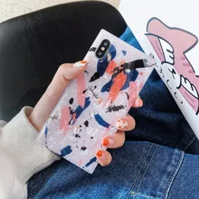 Чехол для телефона с квадратным цветным рисунком iphone XS Max XR 6 6s 7 8