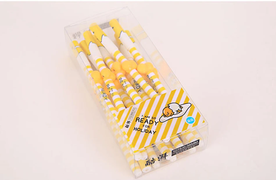 4 шт./лот 0,38 мм 3D ленивое яйцо Гудетама гелевая ручка рекламный подарок школьные принадлежности Канцтовары