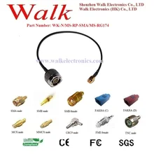 N Мужской RP-SMA Мужской кабель RG174, N SMA кабель RG174, N соединительный кабель, sma wifi антенный кабель