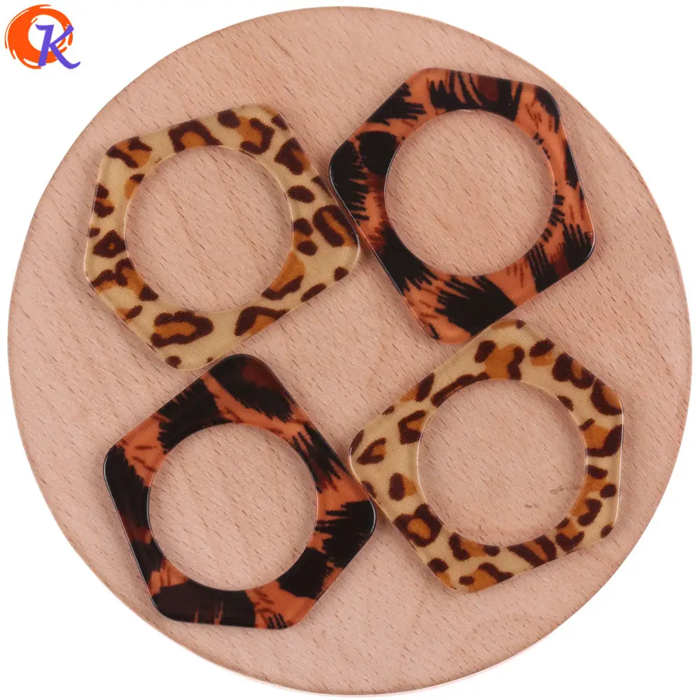 

Cordial Design 34x36MM 50Pcs Jewelry Accessories/Earrings Making/Leopard Print Effect/Hand Made/Acetic Acid/Earring Findings