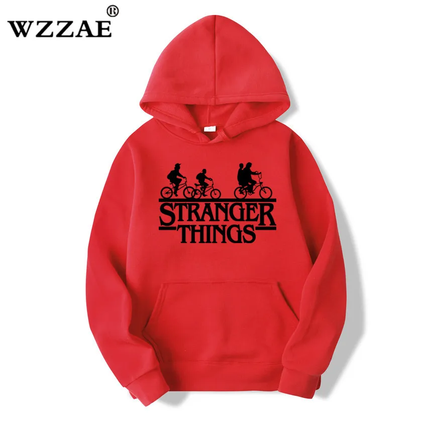  2019 Trendy Faces Stranger Things Hooded Mens Hoodies and Sweatshirts Oversized for Autumn with Hip