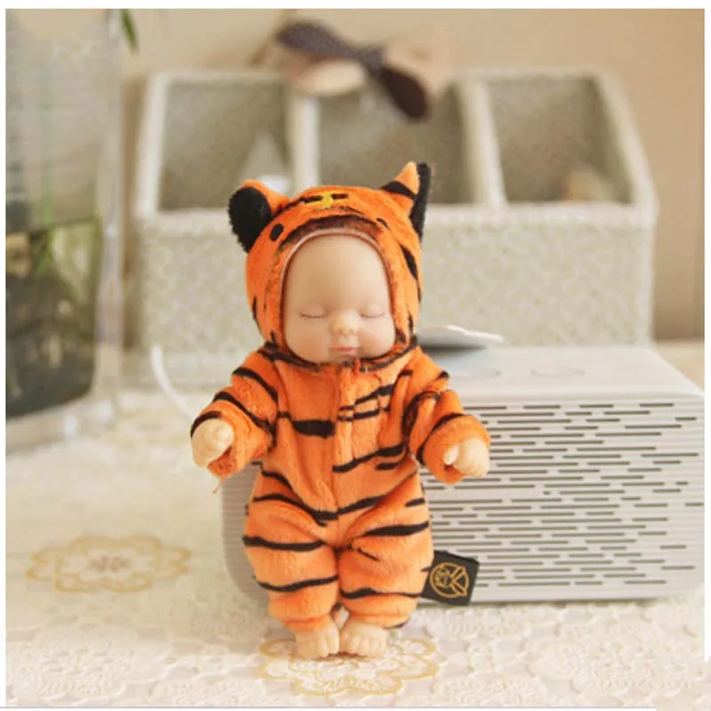 Cute Cartoon Baby Sleeping Doll Keychain PVC Lovely Vinyl Dolls Car Keyring Women Key Holder Gift Child Toy 9