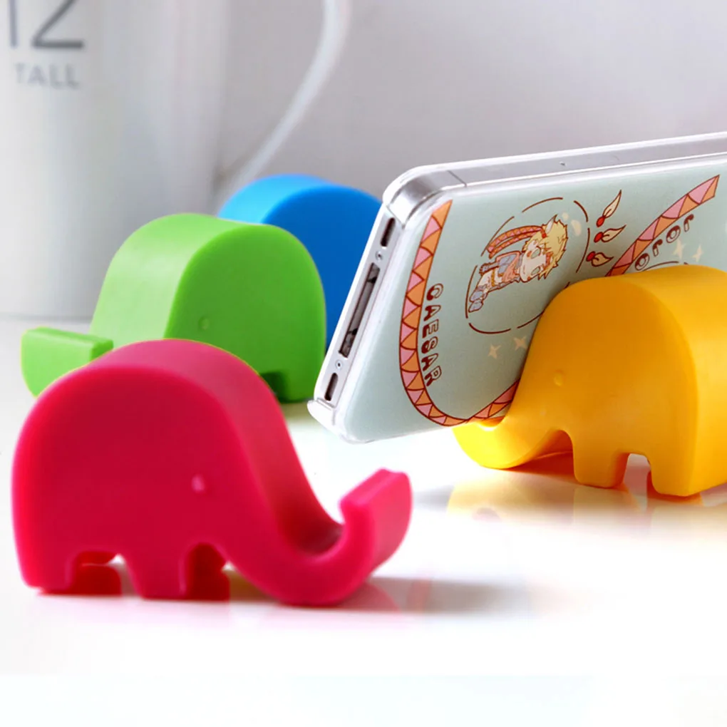 Симпатичная в форме слона настольная подставка пластиковый держатель-подставка для сотового телефона планшета животного держатель для смартфона настольная подставка для телефона