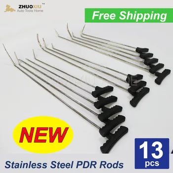 

Steel auto sheet metal dents removal system pdr-tools dent repair pdr push rod pull pry bar hood hook door brace prybar tools