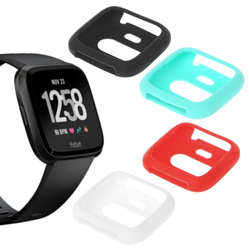 

OOTDTY Silicone Protective Shell Protection Cover Case For Fitbit Versa Smart Watch