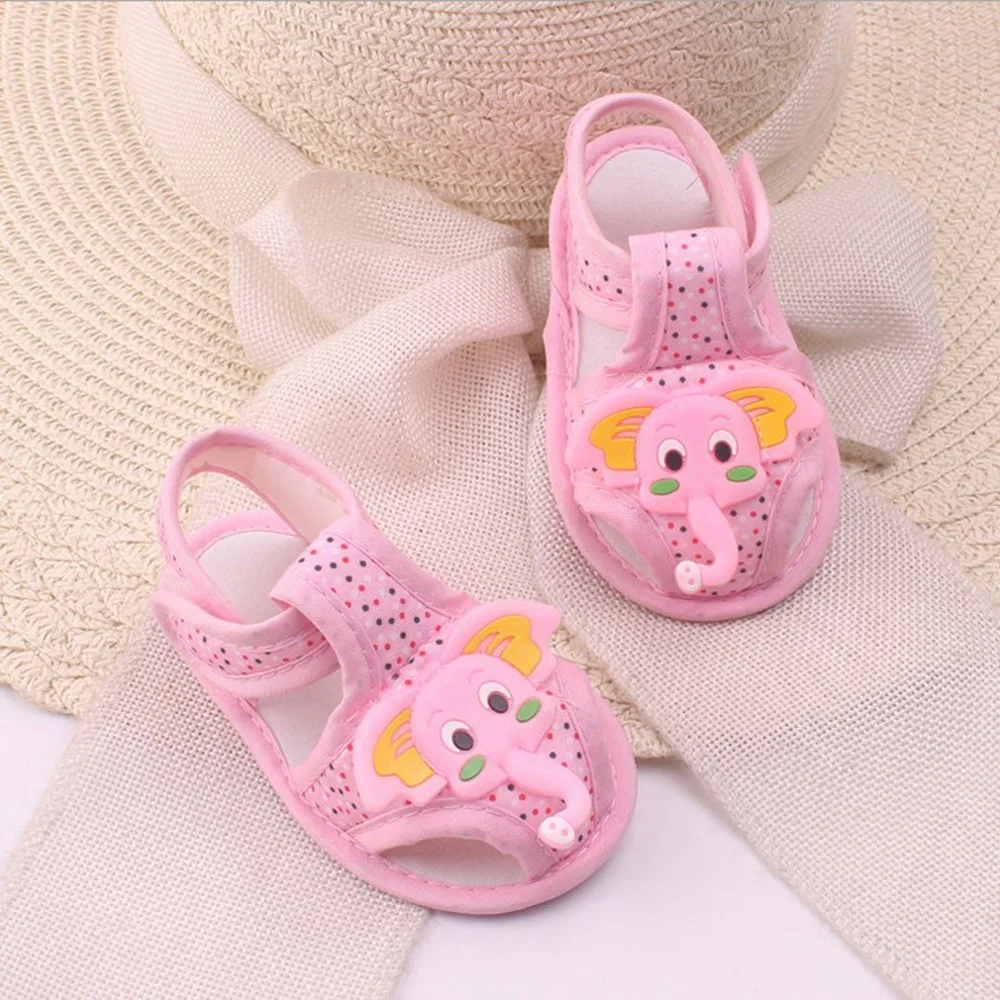 Baby Sandals Cartoon Summer Cloth Soft Solo Shoes for 0-1 year old Baby TL29