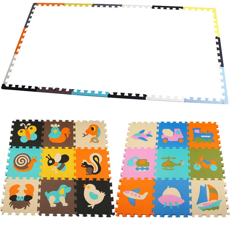 Hot Sale 30*30cm 18 pcs Baby Foam Puzzle Mats EVA Baby Play Floor Mats EVA Foam Mat For Infant Kids Jigsaw Game Pad Indoor mat - Цвет: P010028