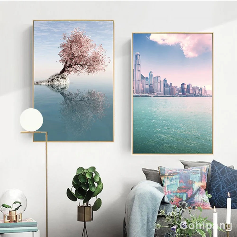 Nordic-Modern-Minimalist-Artistic-Tree-Ocean-Landscape-Canvas-Painting-Entrance-Poster-and-Prints-Wall-Pictures-for (2)