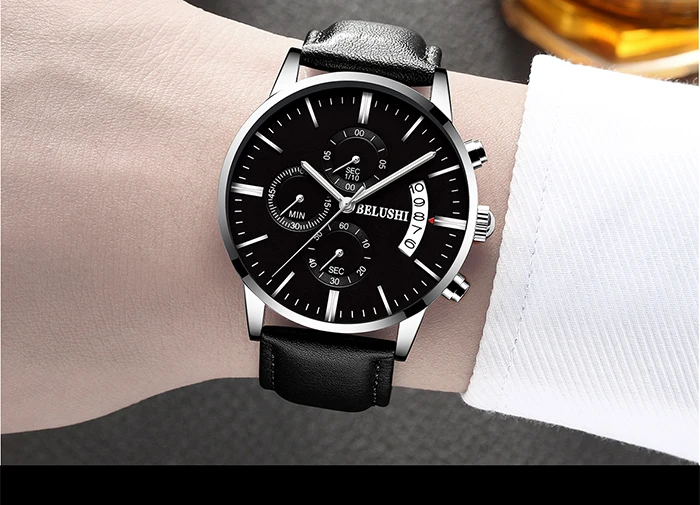 Для мужчин s часы лучший бренд класса люкс для мужчин s наручные часы модные спортивные кварцевые часы для мужчин бизнес водонепроницаемый хронограф часы для мужчин