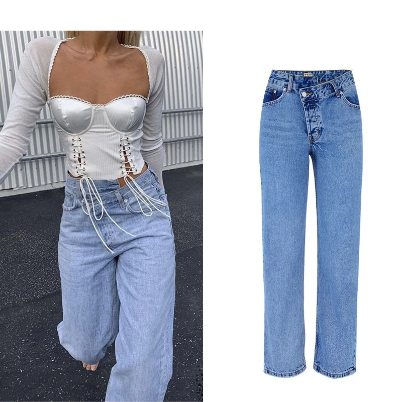 Winter Irregular High Waist Denim Female Flare Jeans For Women Plus Size Bell Bottom Fat Mom Jeans Wide Leg Skinny Jeans Woman Winter Irregular High Waist Denim Female Flare Jeans For Women Plus Size Bell Bottom Fat Mom Jeans Wide Leg Skinny Jeans Woman
