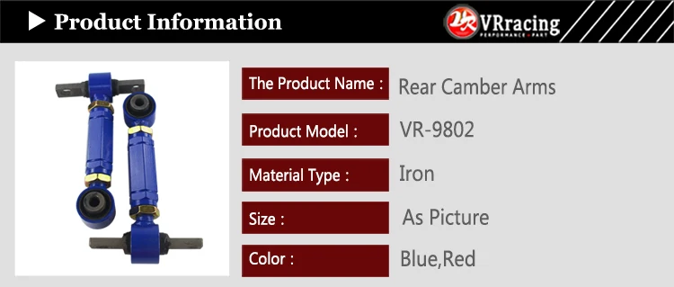 VR RACING-задний ADJ. C ARM для HONDA CIVIC 92-00 INTEGRA EG задний Регулируемый развал ARMS KIT VR9802