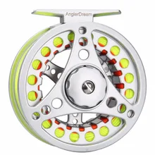 1 2 3 4 5 6 7 8 WT Fly Reel Combo Silver Large Arbor Aluminum
