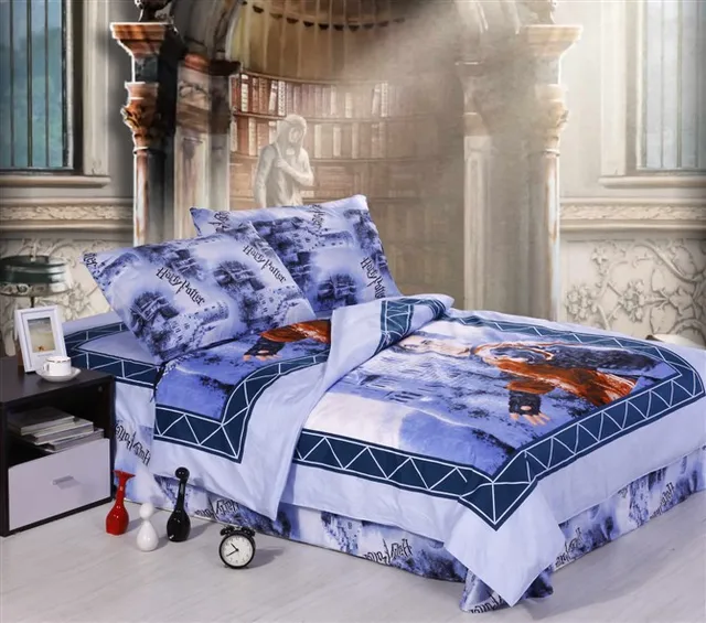 christmas gift 100 cottonsets harry potter bedroom set anime chilrd harry potter bed sheet