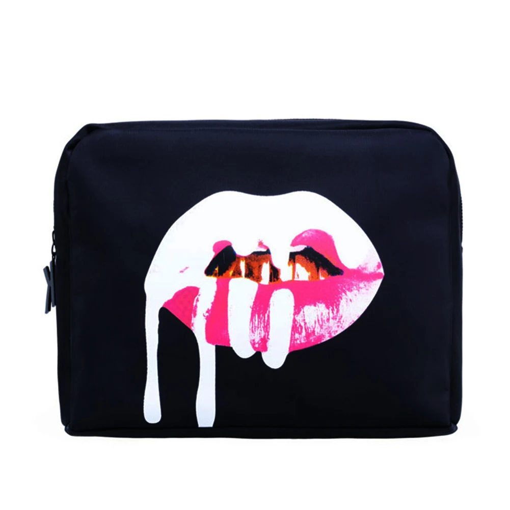 SFG HOUSE make up bag для женщин сумка для косметики сумка на молнии Мода несессер комплект PU путешествия косметичка органайзер для женщин Макияж сумка - Цвет: Черный