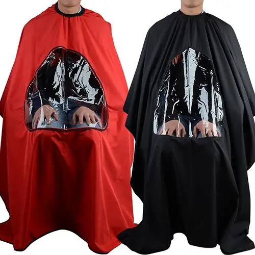 

POP 1pc Waterproof View Window Hair Cut Hairdressing Barbers Hairdresser Cape Gown Cloth 150cm x 130cm