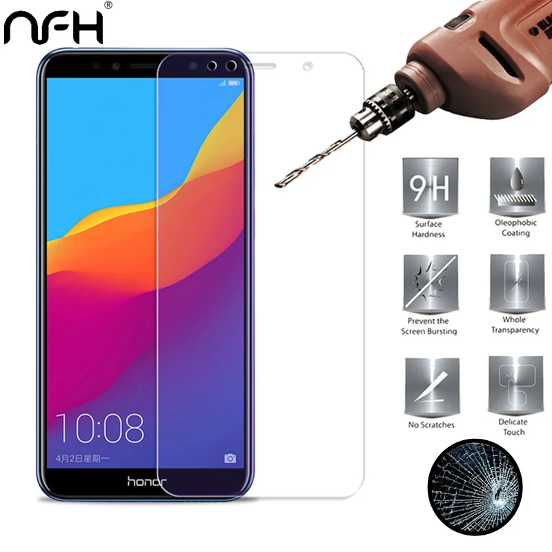 

NFH Tempered Glass For Huawei Honor 7A 2GB 3GB 7C DUA-L22 5.7" Screen Protector Explosion 9H Film For Huawei On Y5 Y6 Prime 2018