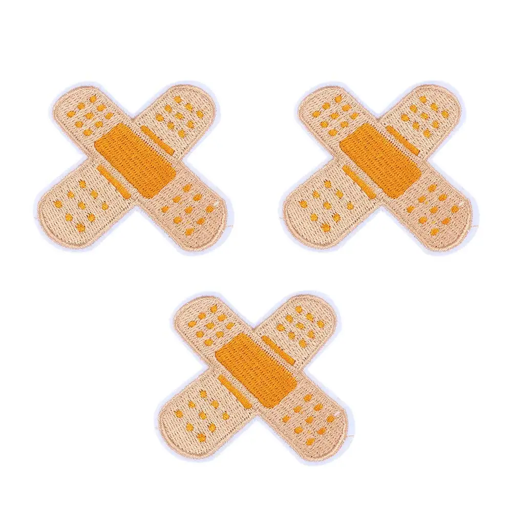 

Clothes Patches 3 Pcs Fashion Bandage Decal Sewing-on Badge Sticker Apparel Applique Band-aid Patch Iron-on Fabric