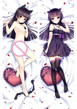 

MMF Dec. 2018 Oreimo character sexy girl Ruri Goko Black Cat pillow cover anime Ore no Imoto Kuroneko Dakimakura body Pillowcase