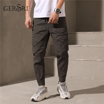 

Gersri Trendy Casual Harem Pants Men Jogger Pants Chinese Traditional Harajuku Men Fitness Trousers Male Summer Clothe