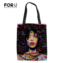 FORUDESIGNS/сумки для девочек в африканском стиле, модные сумки для покупок, сумки для девочек из хлопка и льна, женские сумки, крутой холст