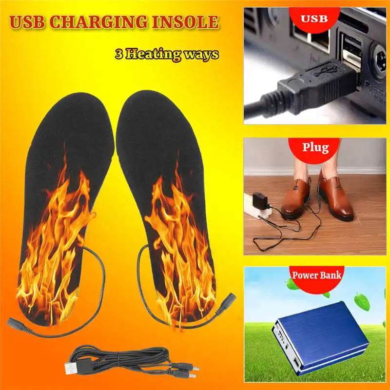 BSAID USB стельки с электрическим подогревом для женщин и мужчин, теплые стельки для обуви, зимние теплые стельки для обуви, теплые стельки для обуви
