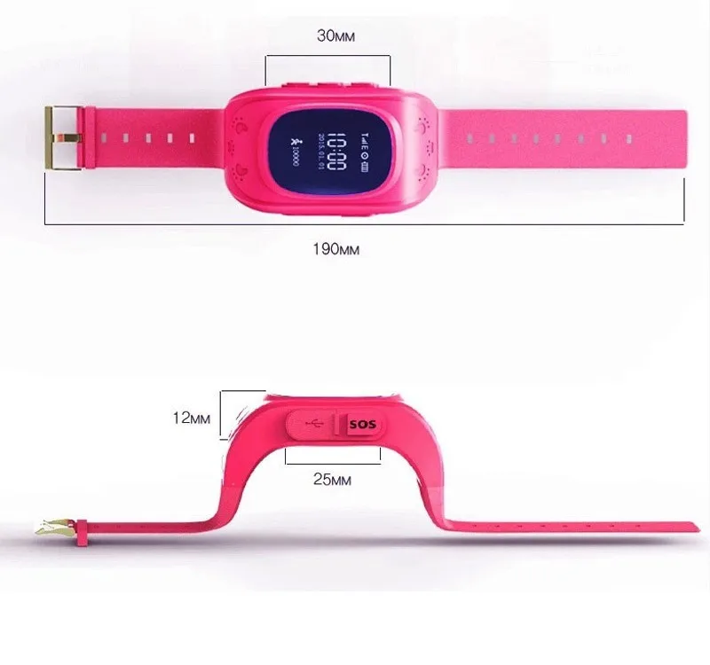 Spy GSM Smart Phone Watch Children Kid Wristwatch Q50 GPS Locator Tracker Bracelet Child Anti-Lost Smartwatch For Apple Android