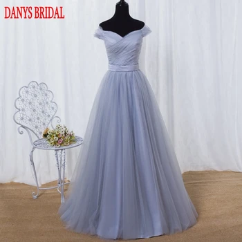 

Long Evening Dresses Party 2017 on Sale Women Pleat Tulle A Line Prom Formal Evening Gowns Dresses Wear abendkleider