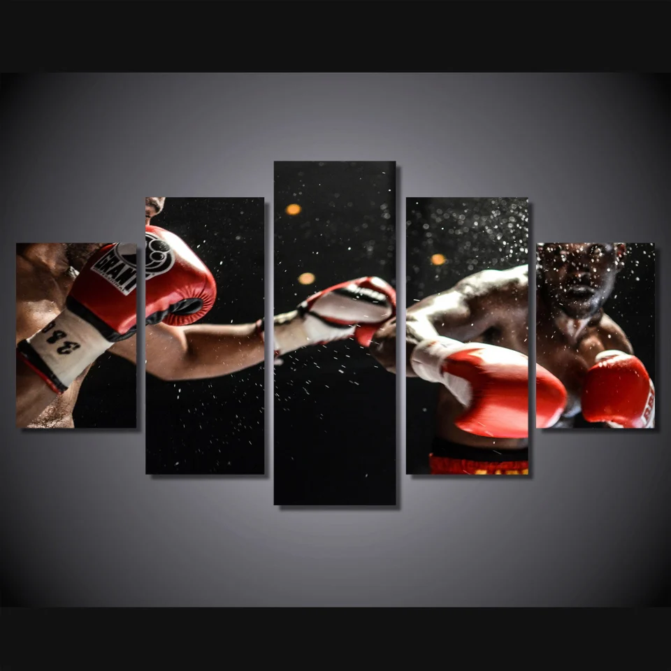 Buy HD Printed Boxing match poster 5 pieces Group