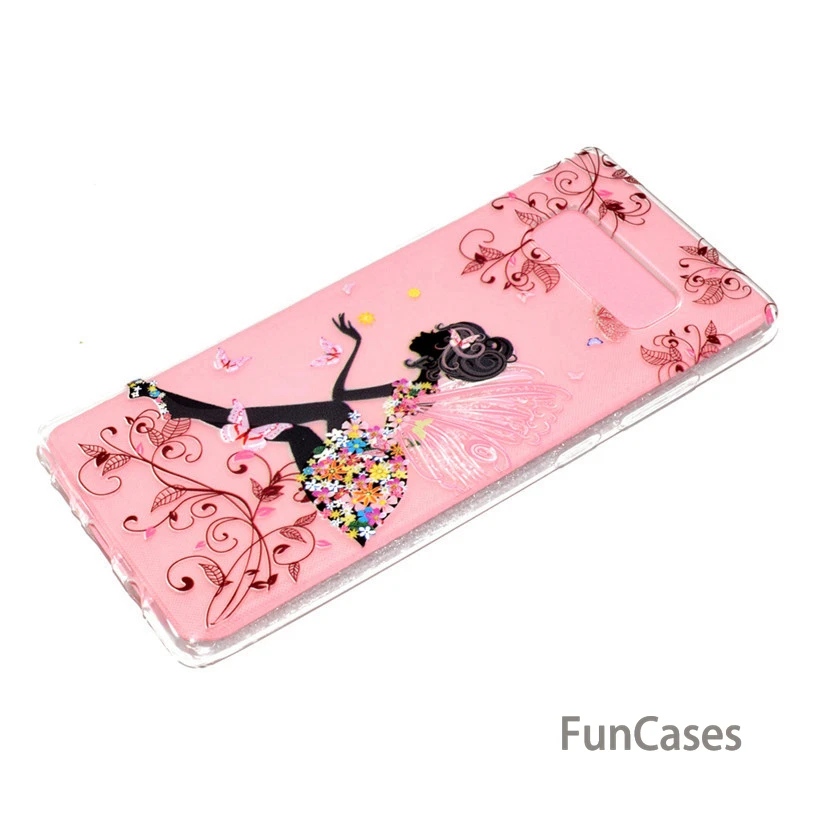 Case untuk Samsung Note 8 Silikon Case untuk Samsung Galaxy Note 8 N950F Transparan Case Pola Cover Galaxy Handphone Gaxy