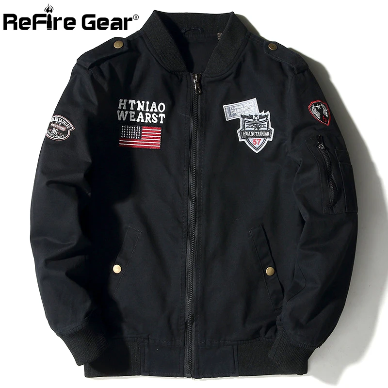 Мужская тактическая куртка бомбер ReFire Gear армейская пилот из хлопка на осень