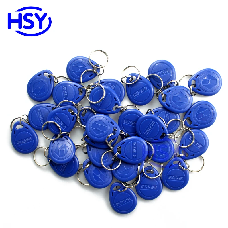 HSY 100 шт. перезаписываемые rfid-заготовки Брелок 125 кГц EM идентификационная смарт-карта Keytag T5577 EM4305 информационные Брелоки для ключей