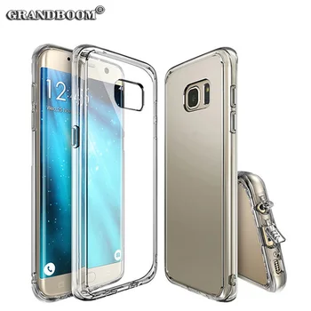 

500pcs Clear Hybrid Hard Acrylic Back Soft TPU Frame Cases For Samsung S10 E S9 S8 Plus S7 S6 Edge Note 8 5 4 Ultra Thin Cover