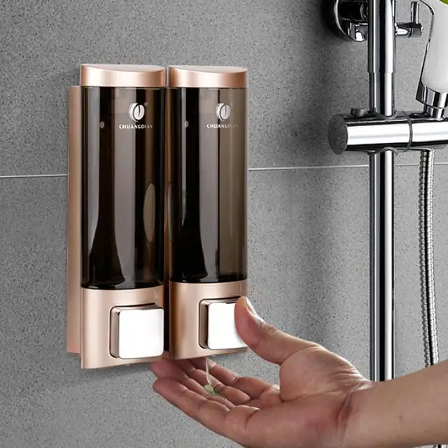 New gold finished Large Capacity double Head Liquid Soap Dispensers