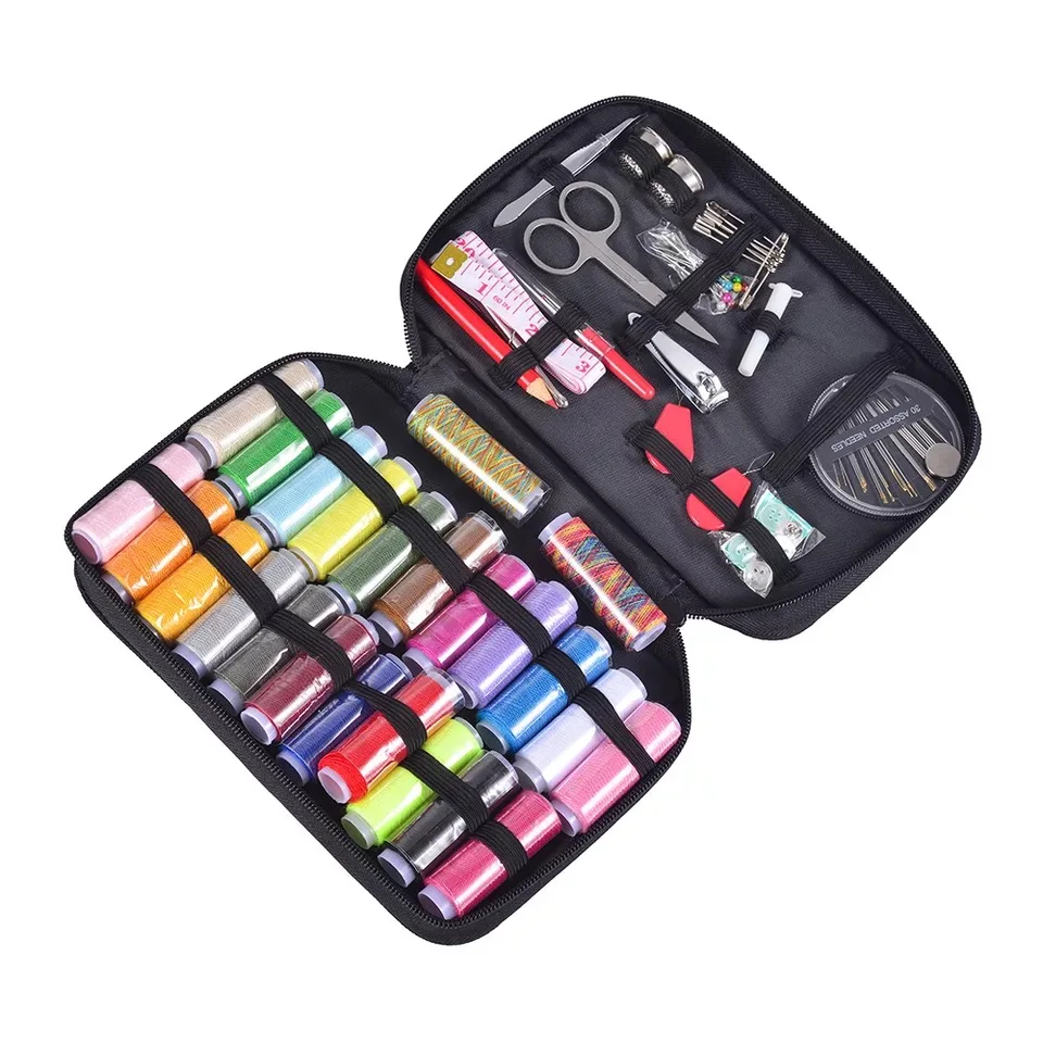 

DIY SEWING KIT TOOL SETS MULTI FUNCTION TRAVEL KIT STORAGE BAG NEEDLE THREAD THREADER TAPE SCISSOR ALL IN ONE