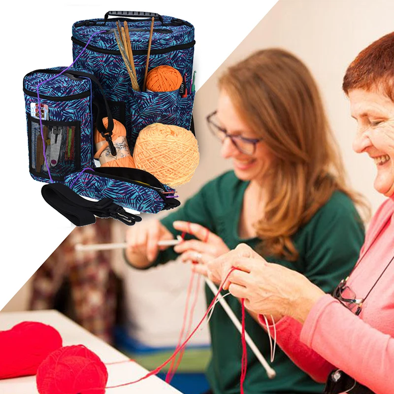 Трикотажная сумка для хранения пряжи сумка для швейных принадлежностей женская сумка для вязания крючком