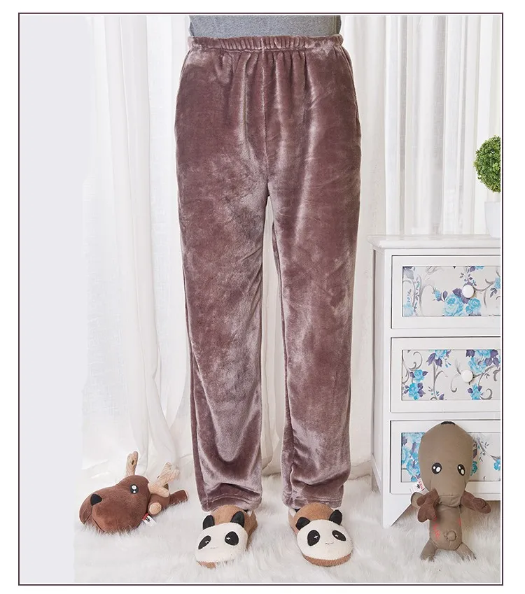Новинка, осенне-зимние пижамные штаны, женские и мужские пижамы, Мужская утолщенная фланелевая штаны, женские пижамные штаны для сна, Q722