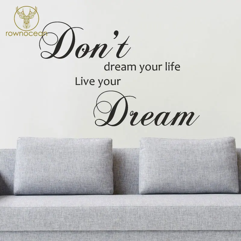 

Don't Dream Your Life, Live Your Dream Wall Sticker Quote Inspirational Decal Vinyl Words Adhesive Home Decor Living Room 3Q10