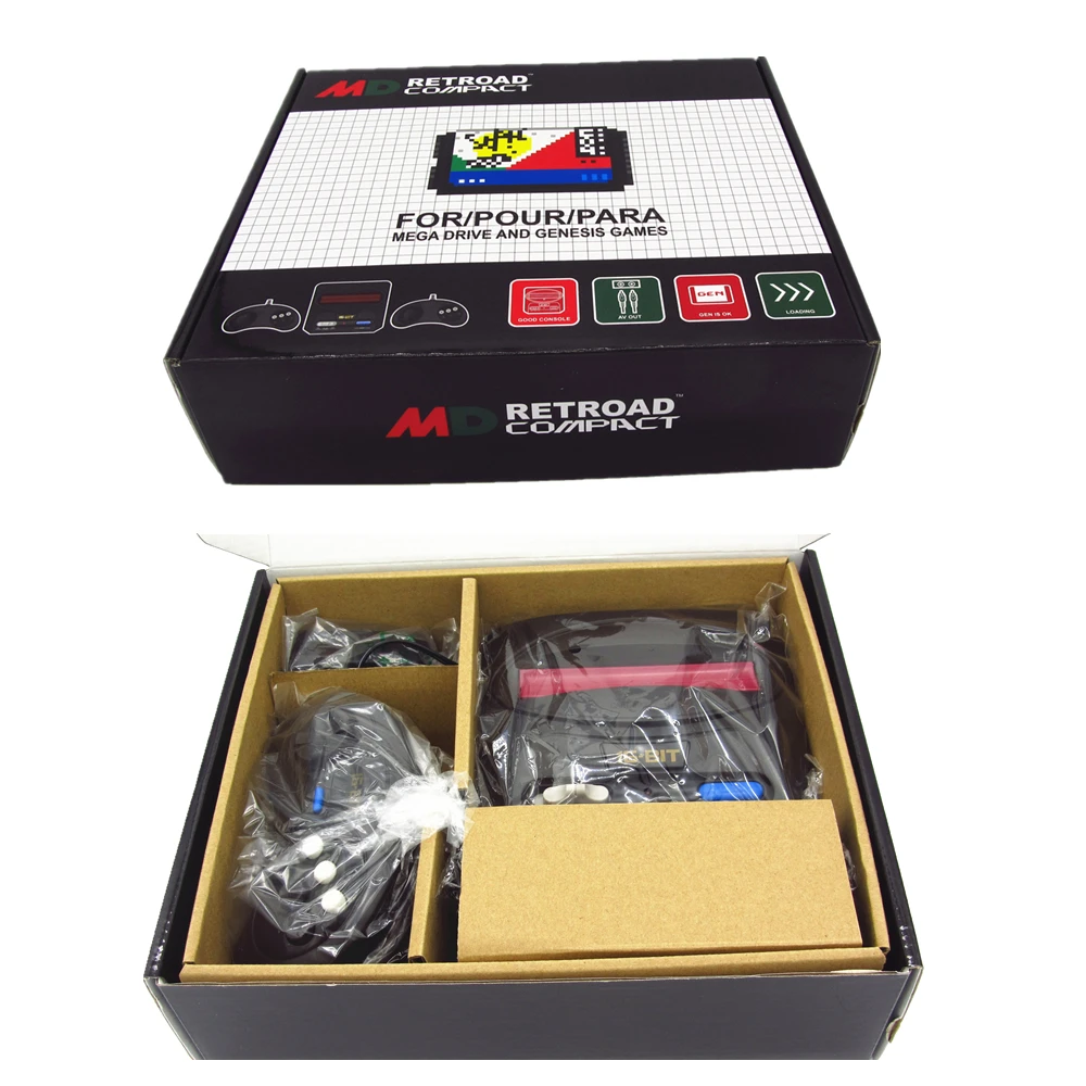 Высокое качество 16 бит SEGA Genesis/MD compact mini classic edition ТВ игровая консоль с 64P картриджем