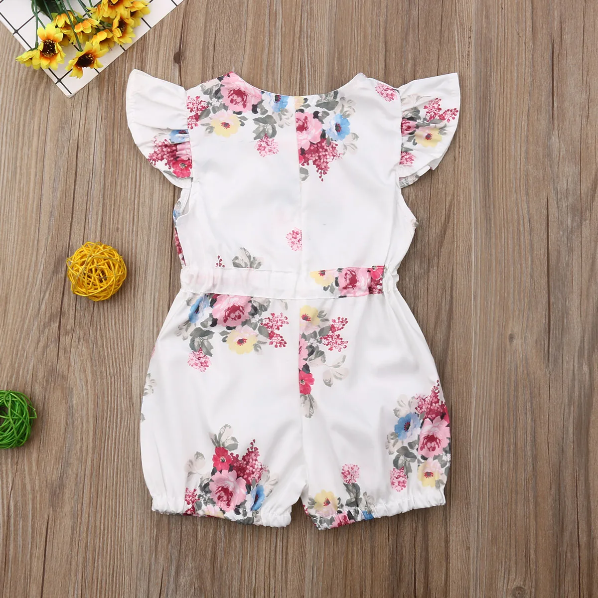 New Toddler Baby Girl Fly Sleeve Jumpsuit Flower/Denim Ruffle Romper Outfit Set 1-6 Years New Toddler Baby Girl Fly Sleeve Jumpsuit Flower/Denim Ruffle Romper Outfit Set 1-6 Years