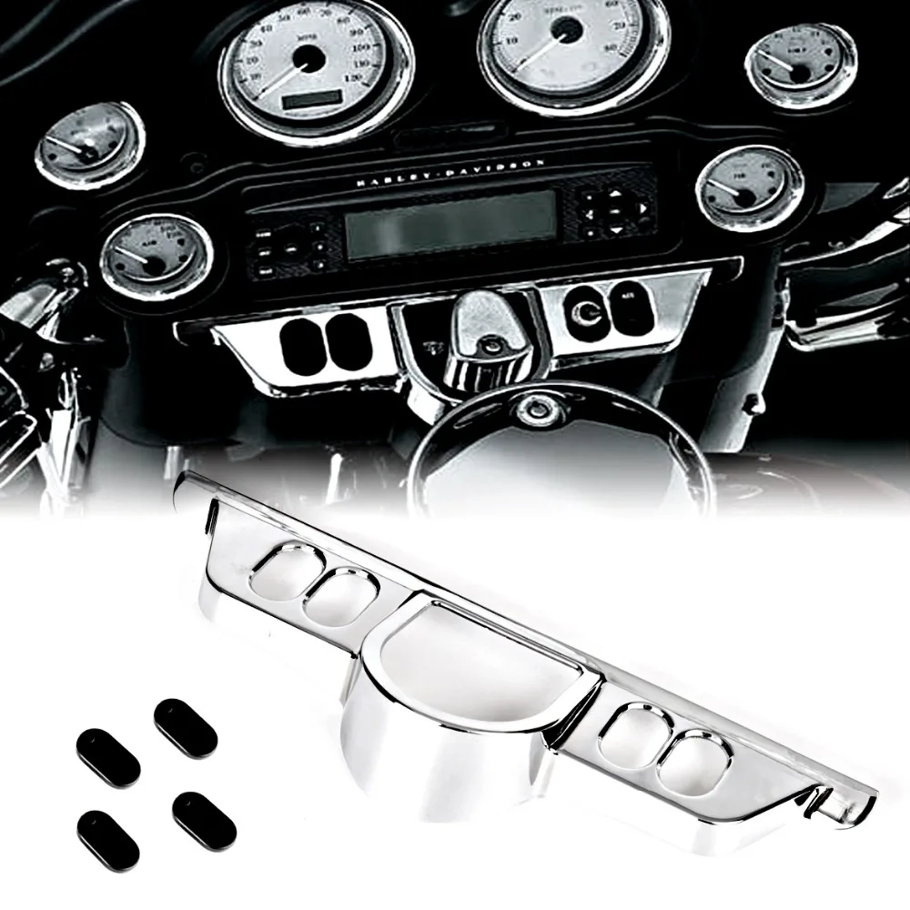 Chrome Switch Dash Panel Accent Cover For Harley Street Glide 06 13 Triks 09 13 Electra Glide 96 13 Models Panel Switch Skypanel Edge Aliexpress