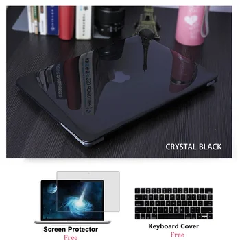

Crystal Laptop Case + Gift Screen Protector Keyboard Cover For Apple Macbook Pro 13 With Touch Bar model : A1706/A1989/A2159