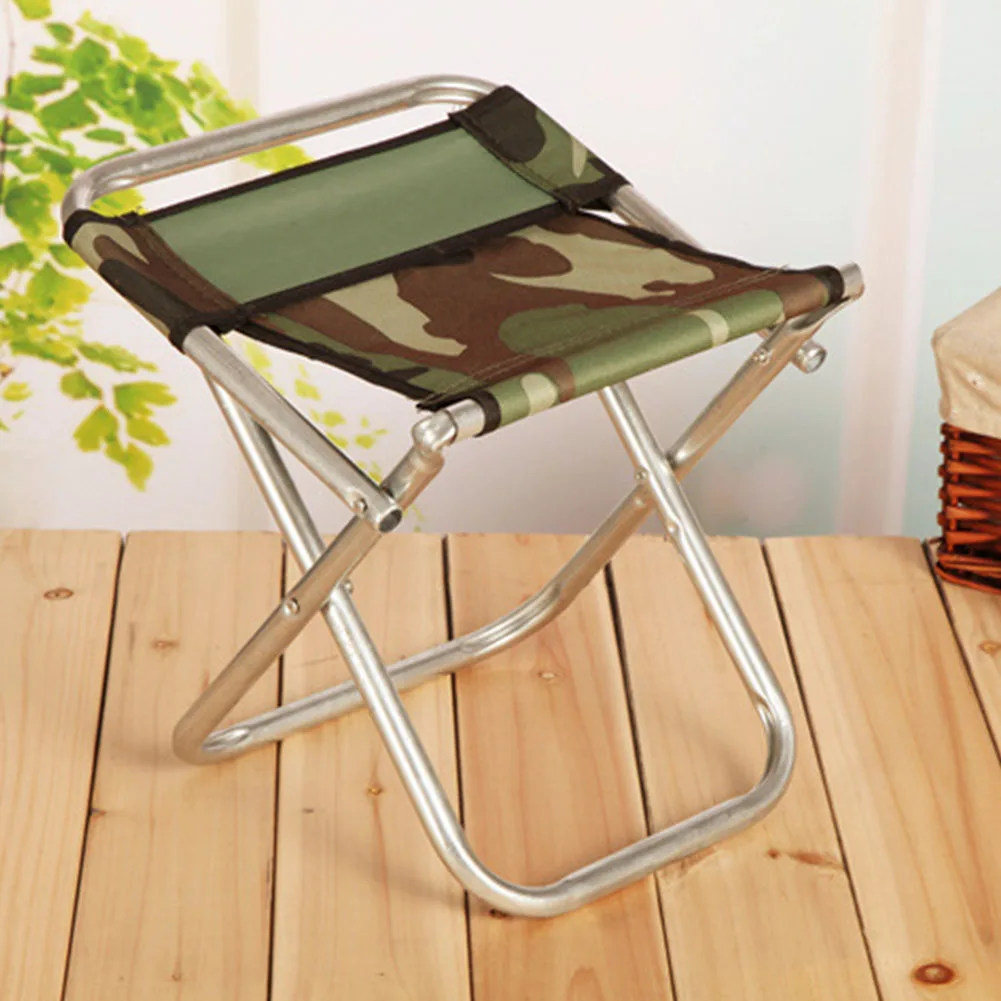 

Camouflage Color Metal Fishing Chair Stool Practical Folding Fish Chair Multi Usage Portable Sporting Events Chair for Outdoor