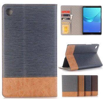 

4 colors Commerce Splice Wallet Case for Huawei M5 8.4 Protective Cover for Huawei M5 8.4 inch SHT-AL09 SHT-W09 Tablet PC