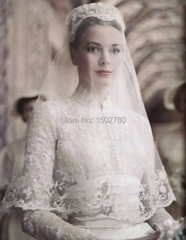 Vintage Grace Kelly Wedding Dress Long 