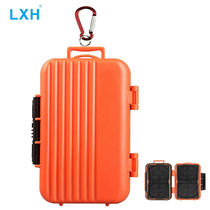 camera hard case LXH Waterproof&Shockproof 24 Slots Portable Memory Card Storage Case For 4CF&8SD&12TF/ Micro SD Card Storage Box Holder hiking camera backpack Bags & Cases