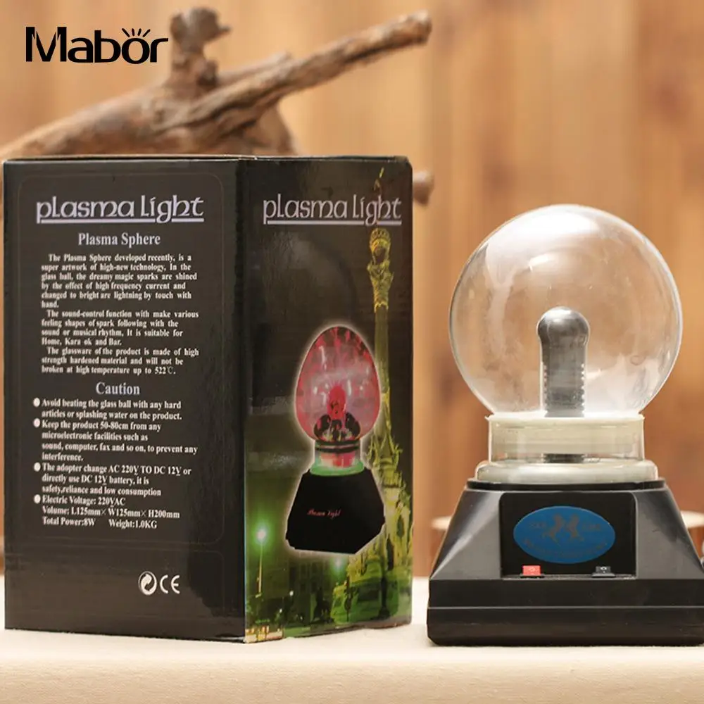 Magic Light Creative Beautiful Strange Plasma Ball 4 Inch Crystal Lightning Sphere Magic Crystal Lamp Magic Crystal Globe
