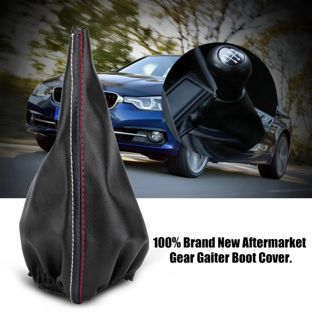 Punto azul Para Bmw E46 Serie 3 1998-2005 Gear Freno De Mano Polaina Conjunto De Cuero