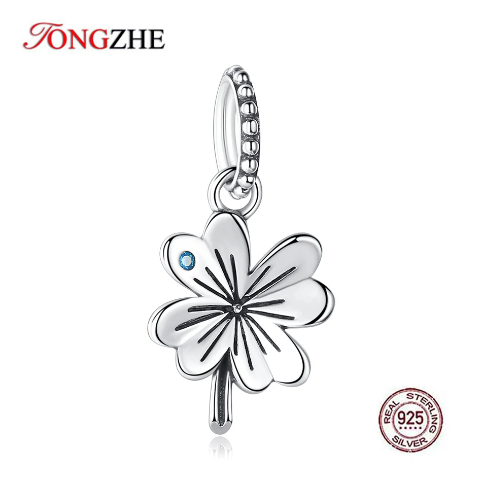

TONGZHE 925 Sterling Silver Flower Charms Antique Sunflower Diy Daisy CZ Pendant Charms For Bracelet Necklace Jewelry Making