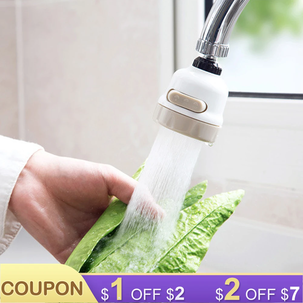 

360 Degree Rotatable Faucet Water Saving Filter Sprayer Splash Filter Faucet Booster Shower Moveable Kitchen Tap Head Universal