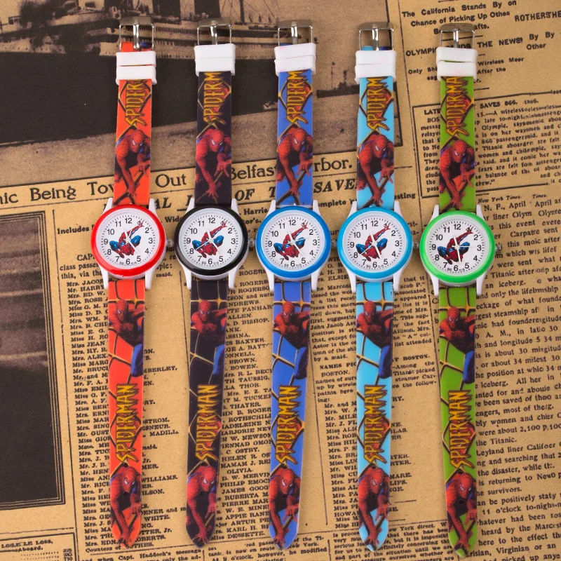 Spiderman-3D-Cartoon-Children-s-Student-girl-s-and-boys-Watches-Anime-Premium-Quartz-Silicone-kids